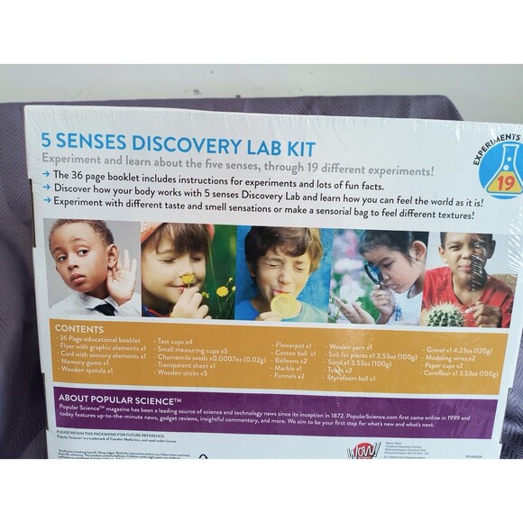 Popular Science 5 Senses Discovery Lab Kit Educational Kids Interactive - Picture 9 of 9